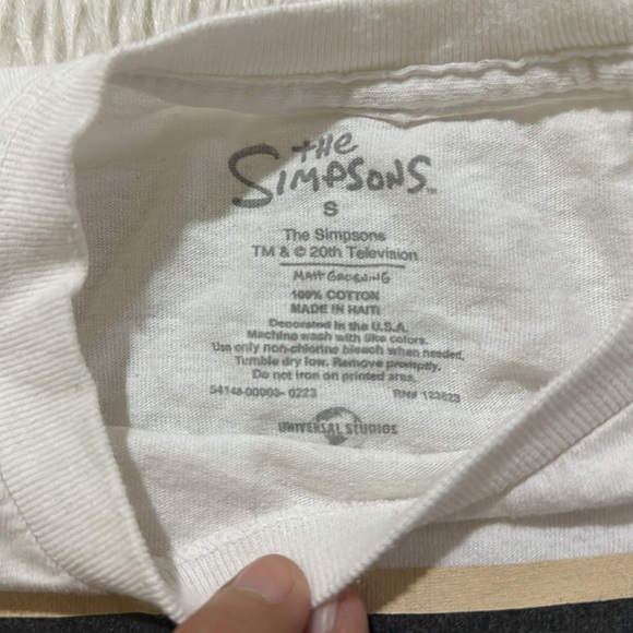 The Simpsons white distressed duff beer t shirt size small - Picture 3 of 4